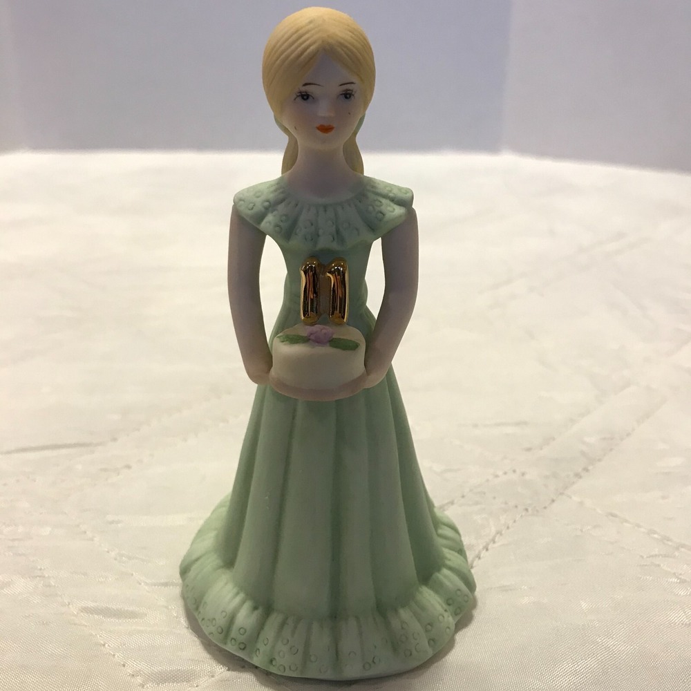 Vintage 1981‎ Enesco Blond Growing Up Girl Figurine age 11